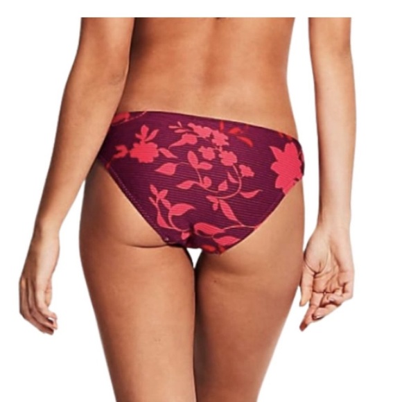 SEAFOLLY- Florence Ribbed
Floral Hipster Bikini Bottom in Boysenberry Sz. 8- NWT - Picture 2 of 5